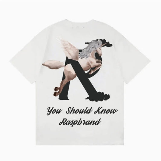 Unicorn print men and women with the same American loose high street summer couple casual short-sleeved T-shirt  on the