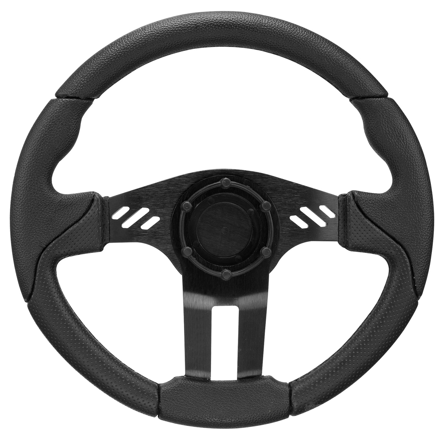 Roykaw Golf Cart Steering Wheel Fit for EZGO, Club Car, Yamaha & Most Golf Carts, Classic Steering Wheel, Carbon Fiber Style