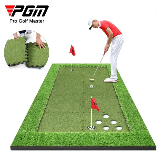 PGM Golf Splicing Portable Green Indoor Office Putter Exerciser 1.4X2.9M GL019