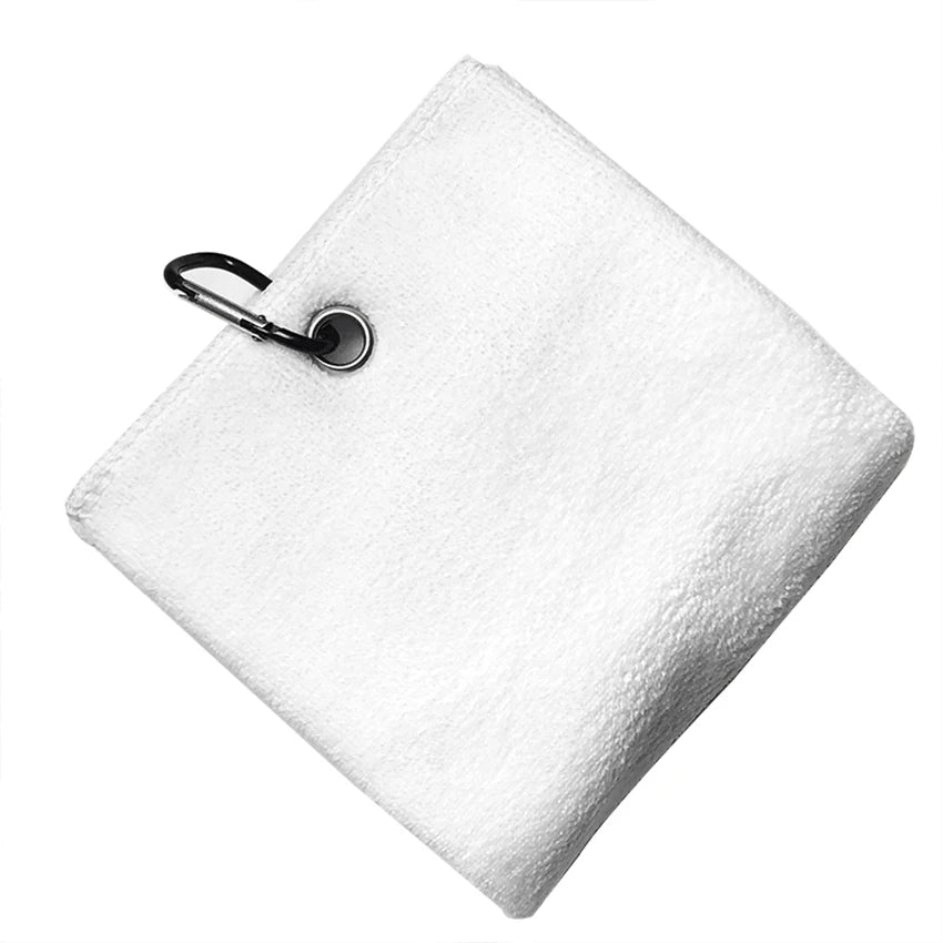 Golf Towel For Golf Bags with Clip Microfiber Golf TowelTri-fold Golf Towel Blue White Black And Gray Gift For Men Women