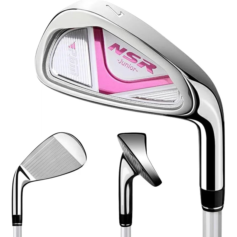 Golf Club Set - Junior Complete  for Kids Children - Right Handed - Driver(#1), Hybrid, Iron(#7,#9,#S), Putter,Stand Bag