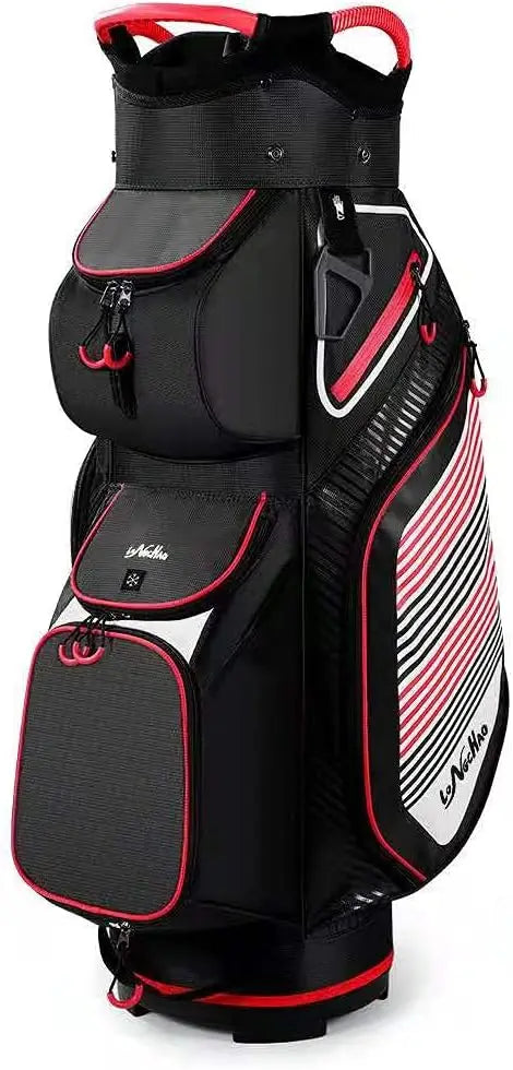 Cart Golf Bag 14 Way Divider Golf Push Cart Bag for Men Cart Bags with Cooler
