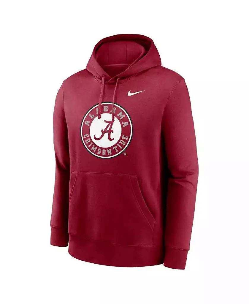 Nike | Men's Crimson Alabama Crimson Tide Primetime Alternate Logo Club Fleece Pullover Hoodie