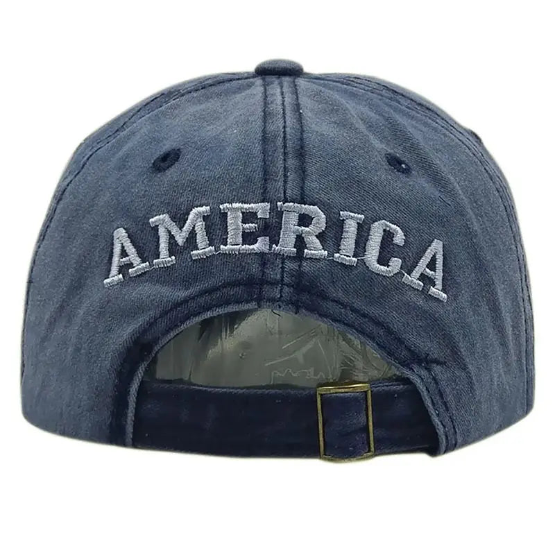 Women Baseball Cap Summer Denim Hats Men Spring USA Letter Flag Embroidery Baseball Hats Cotton Outdoor Vintage Visor Casual Cap