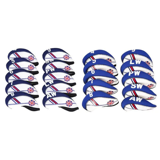 10 Pcs/Set Portable Sport Neoprene Golf Club for Head Cover Iron Protective Headcovers for Case Protector