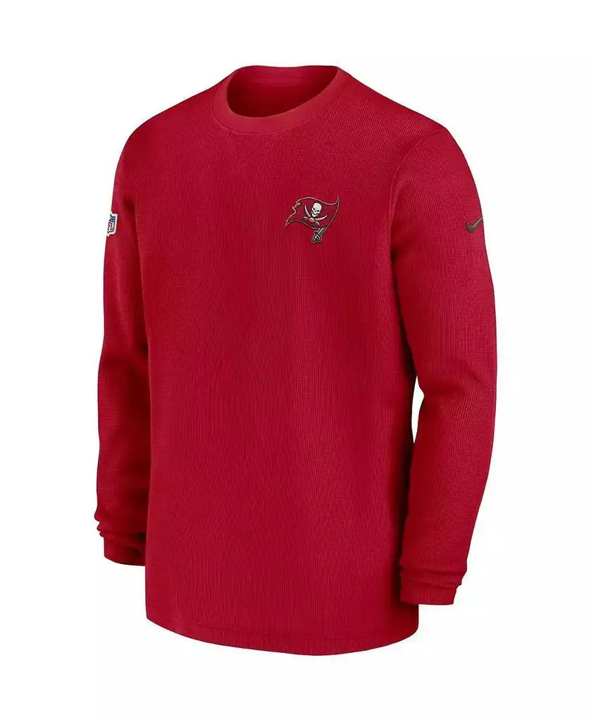Nike | Men's Red Tampa Bay Buccaneers 2023 Sideline Throwback Heavy Brushed Waffle Long Sleeve T-shirt