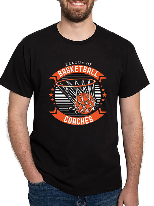 1Basketball Coach 160695 funny Men’s Short Sleeve Graphic T-shirt Collection black