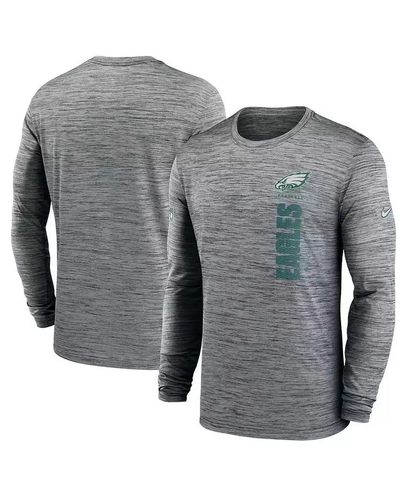 Nike | Men's Gray Philadelphia Eagles 2024 Sideline Velocity Performance Long Sleeve T-Shirt