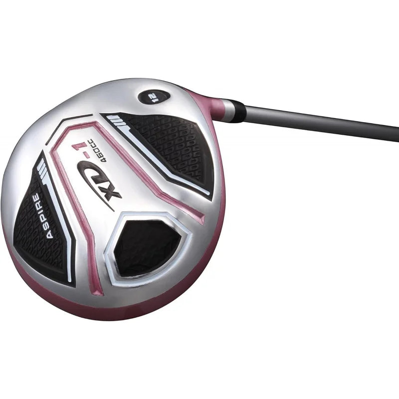 XD1 Ladies Womens Complete Right Handed Golf Clubs Set Includes Titanium Driver, S.S. Fairway, S.S. Hybrid, S.S. 6-PW Irons, Put