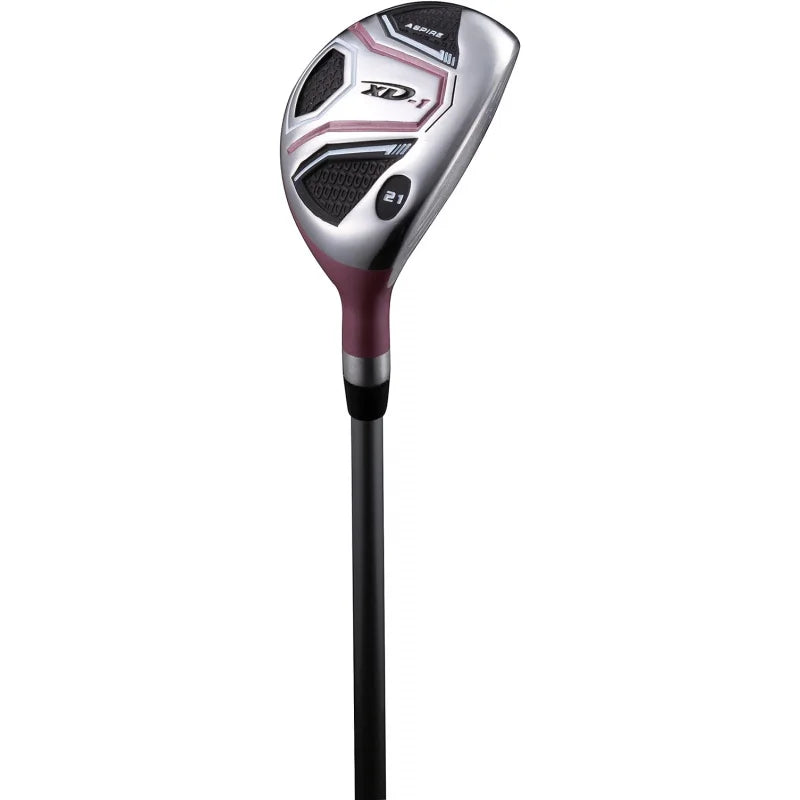 XD1 Ladies Womens Complete Right Handed Golf Clubs Set Includes Titanium Driver, S.S. Fairway, S.S. Hybrid, S.S. 6-PW Irons, Put