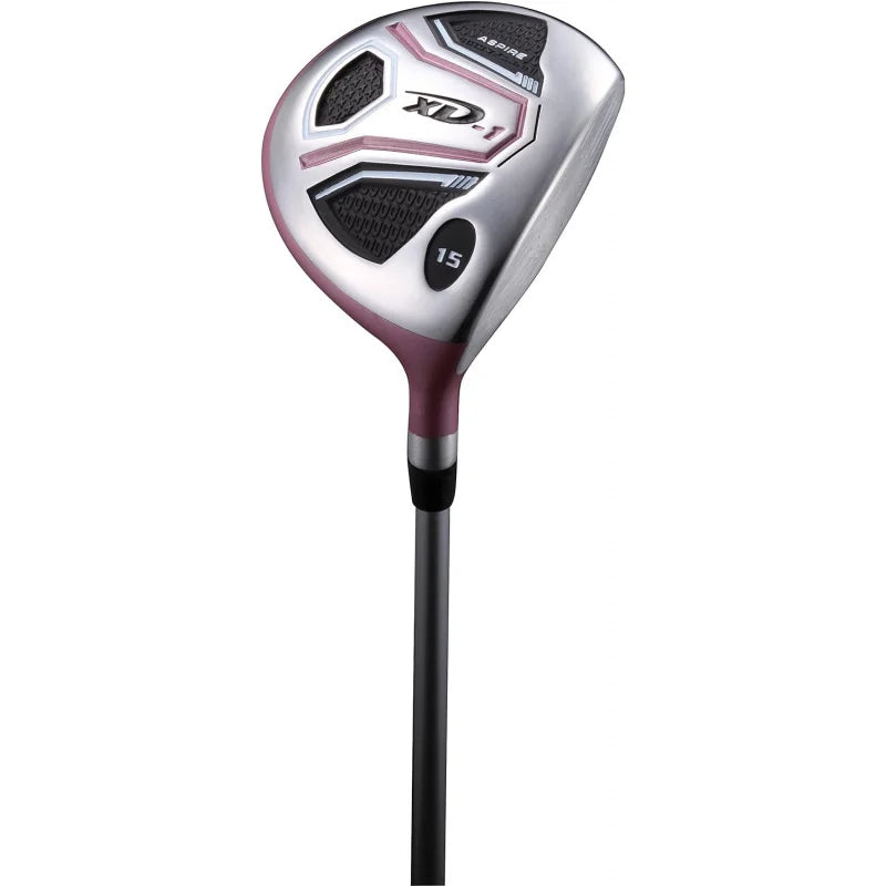 XD1 Ladies Womens Complete Right Handed Golf Clubs Set Includes Titanium Driver, S.S. Fairway, S.S. Hybrid, S.S. 6-PW Irons, Put
