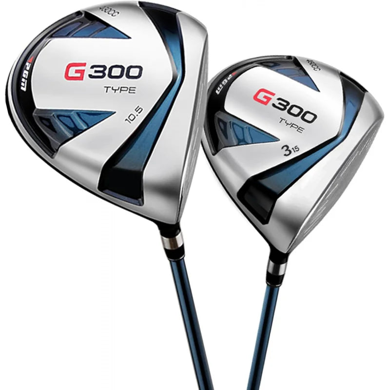 Men's G300 Type Complete Golf Club Set - Titanium #1 Driver, Stainless Steel Irons, High Forgiveness Putter, with Stand Bag