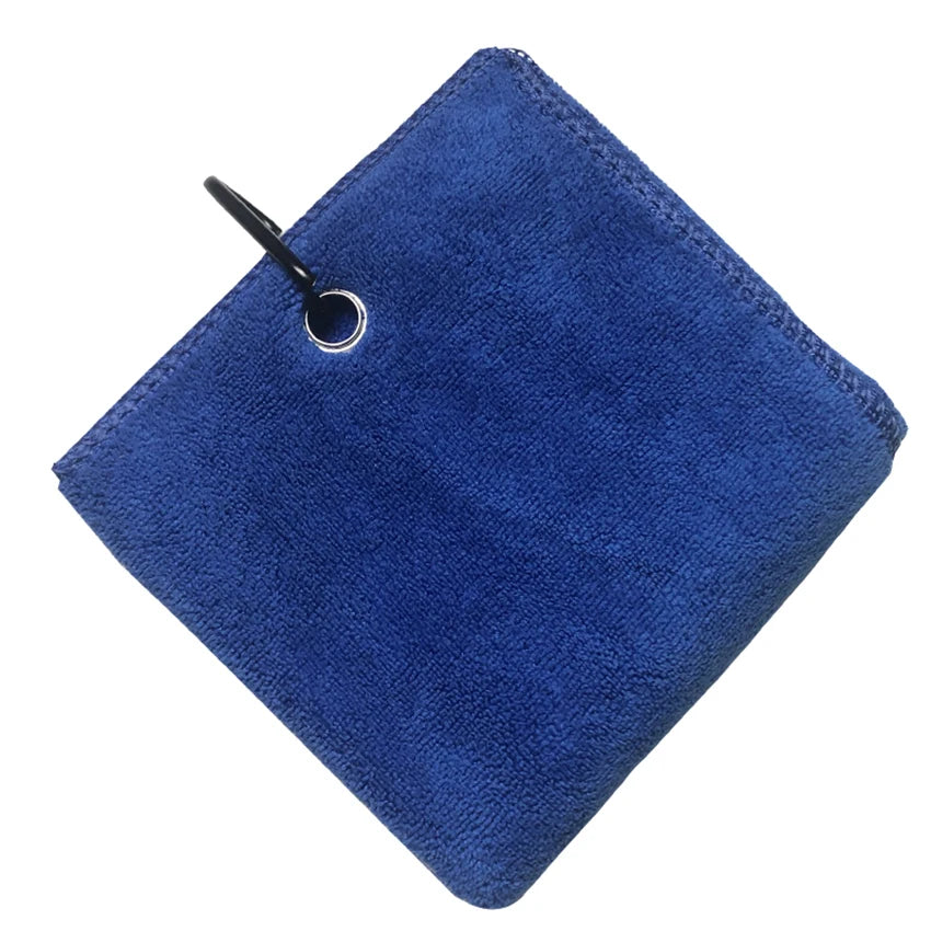 Golf Towel For Golf Bags with Clip Microfiber Golf TowelTri-fold Golf Towel Blue White Black And Gray Gift For Men Women