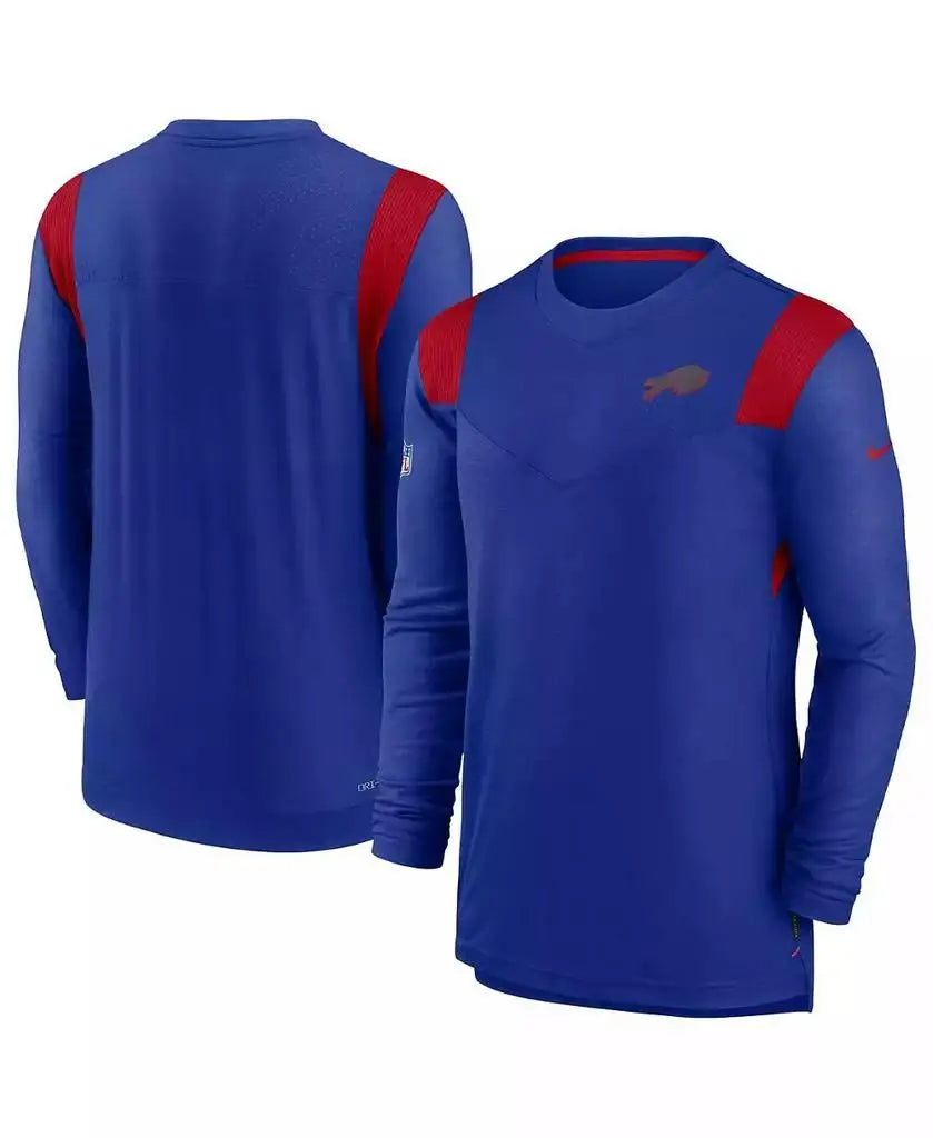 Nike | Men's Royal Buffalo Bills Sideline Tonal Logo Performance Player Long Sleeve T-shirt