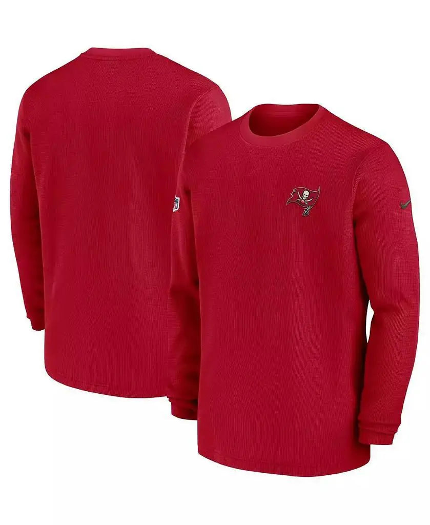 Nike | Men's Red Tampa Bay Buccaneers 2023 Sideline Throwback Heavy Brushed Waffle Long Sleeve T-shirt