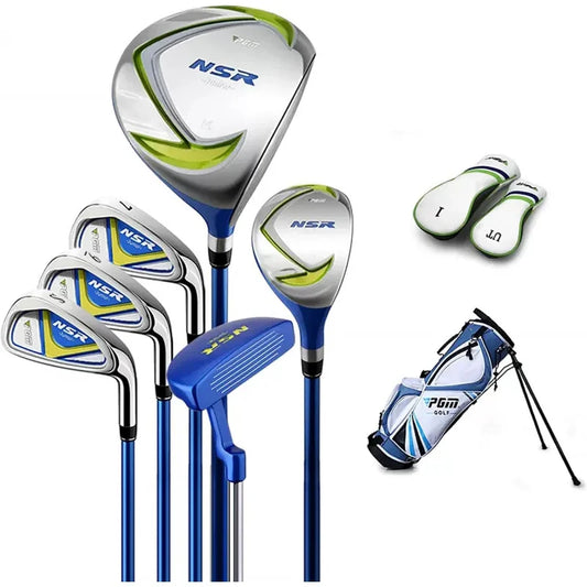 Golf Club Set - Junior Complete  for Kids Children - Right Handed - Driver(#1), Hybrid, Iron(#7,#9,#S), Putter, Gol
