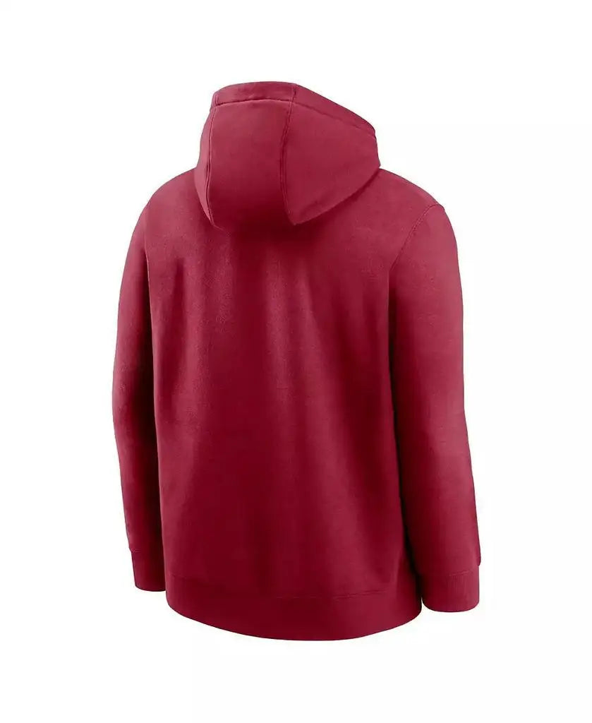 Nike | Men's Crimson Alabama Crimson Tide Primetime Alternate Logo Club Fleece Pullover Hoodie