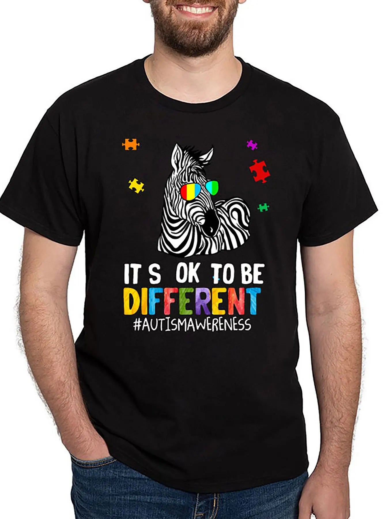 Autism Gift Autist Asperger ADHD Autism 89998 funny Men’s Short Sleeve Graphic T-shirt Collection black