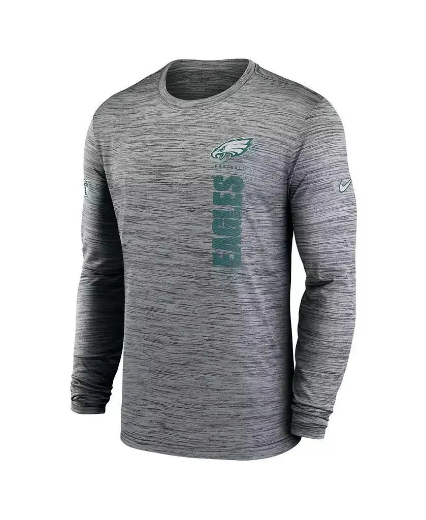 Nike | Men's Gray Philadelphia Eagles 2024 Sideline Velocity Performance Long Sleeve T-Shirt