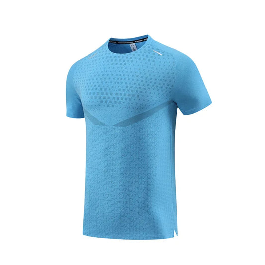 Quick-drying Ice Silk Sports T-shirt for Men, Summer Sports Basketball Top, Thin Running Short-sleeved Athletic Tee, Training Cl