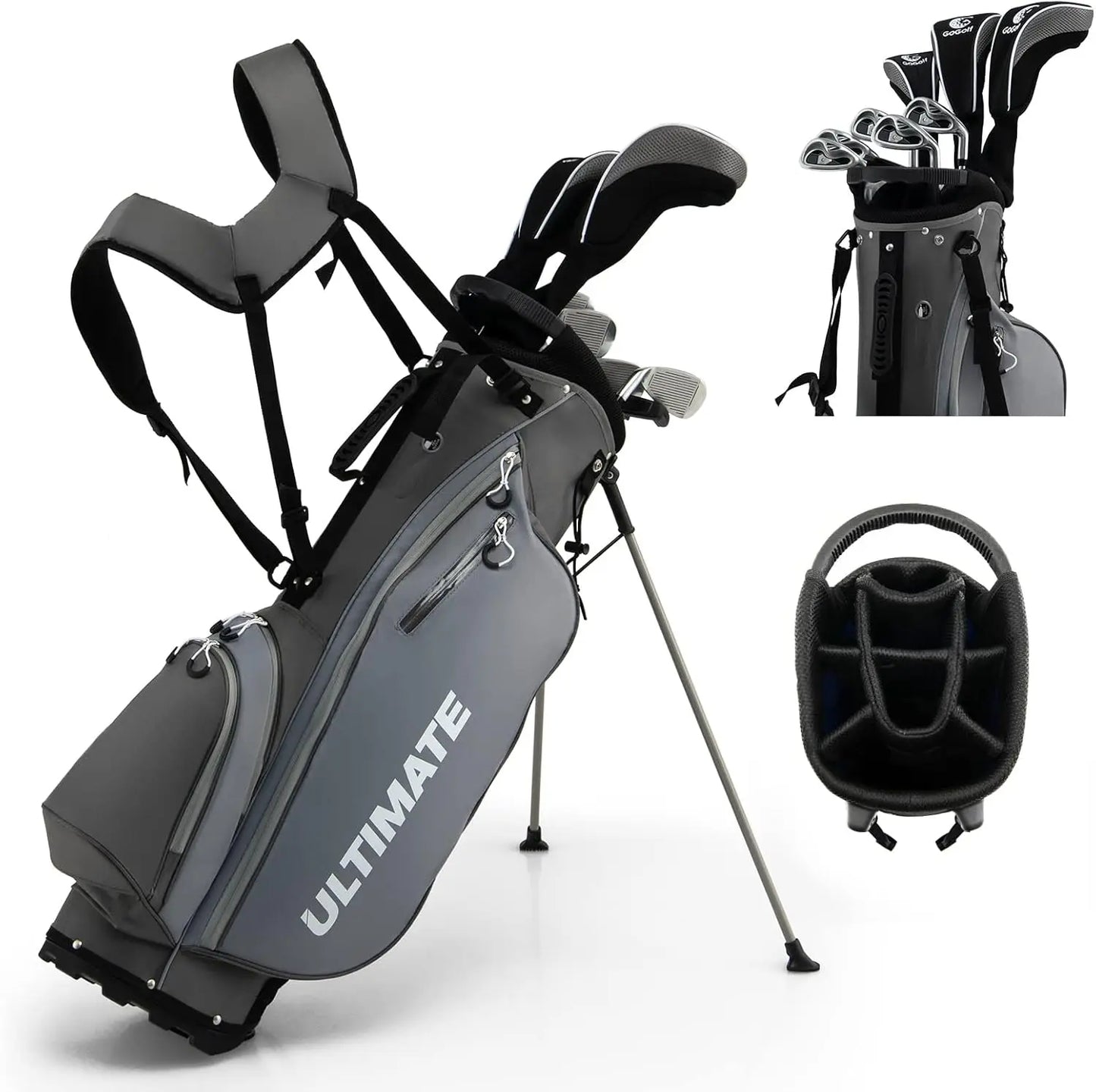Tangkula 9/10 Pieces Men's Complete Golf Clubs Set Right Hand