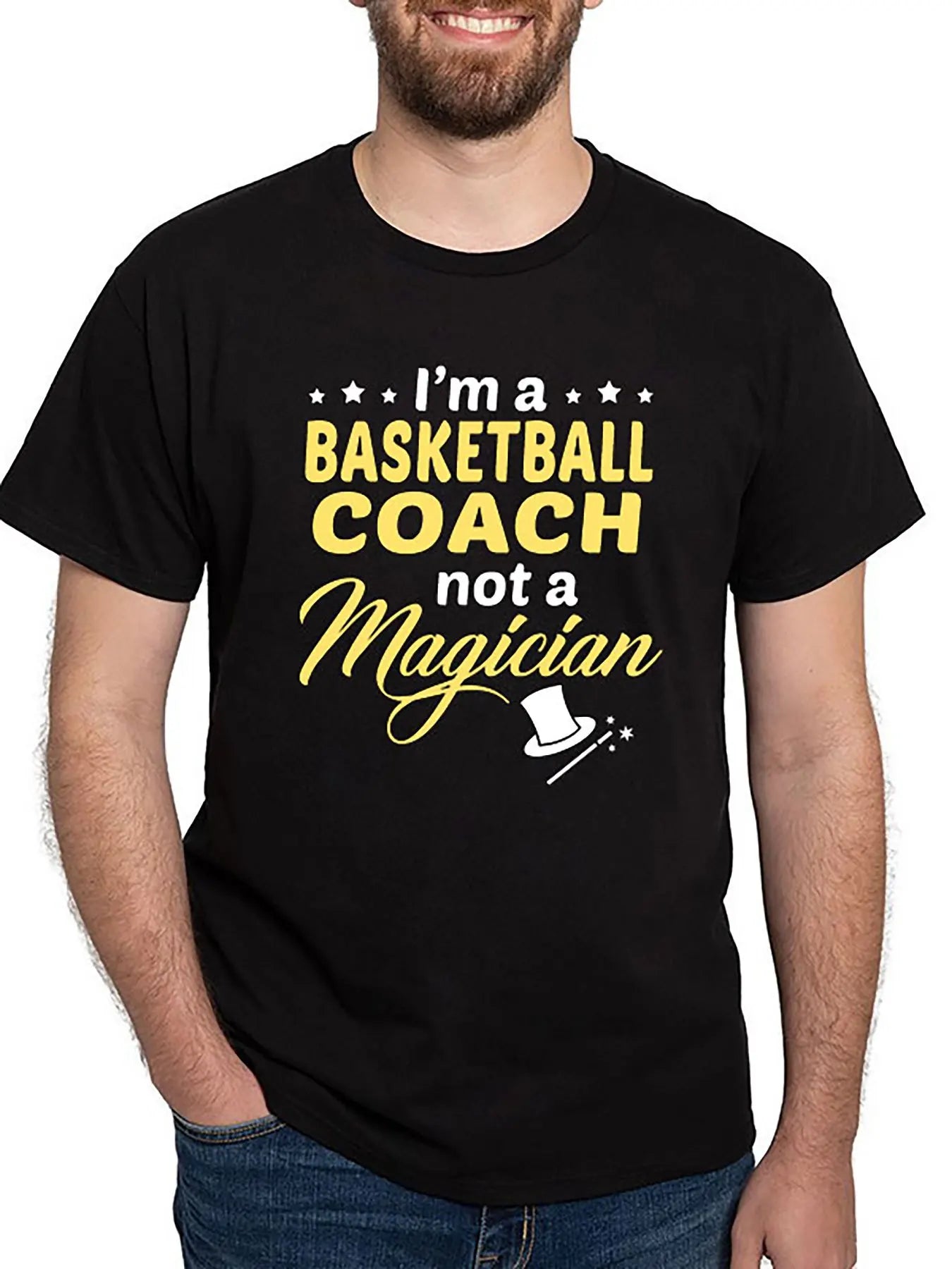 Basketball Coach 162988 funny Men’s Short Sleeve Graphic T-shirt Collection black
