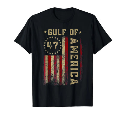 Gulf of USA America Funny USA Flag T-Shirt