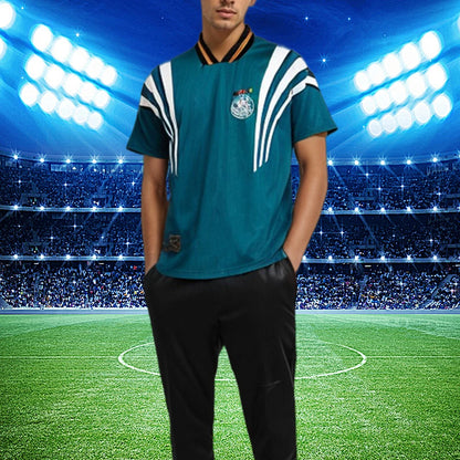 Men Women Sport Short Sleeve Sport 1996 Football Short Sleeve Shirts V-Neck Personalized Football Shirts Slim Fit Vintage