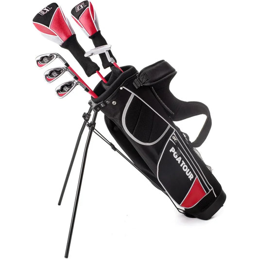 G1 Series Red Kids Golf Club Set| and   for Heights 4'1"-4'8" | Complete w/ Driver, Putter & Gol
