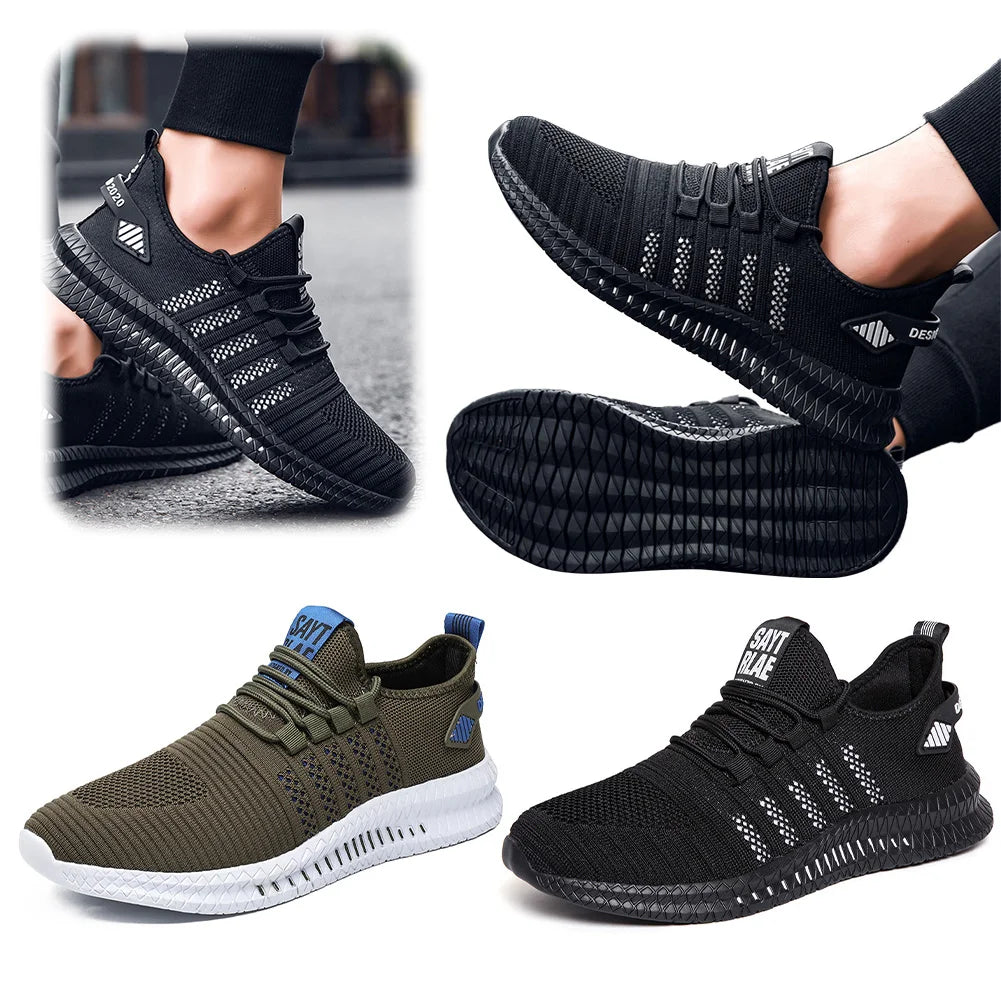 Mens Slip On Walking Shoes Lightweight Running Shoes Breathable Tennis Sneakers for Athletic Workout Gym Indoor Outdoor